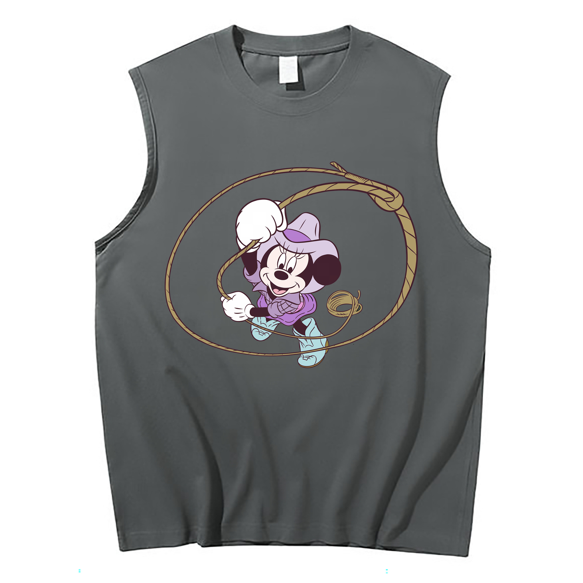 （画像用） ミッキーマウス Mickey Mouse コットン100％タンクトップ（フロントプリント）